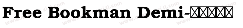 Free Bookman Demi字体转换